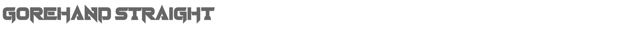 Sample characters Gorehand Font